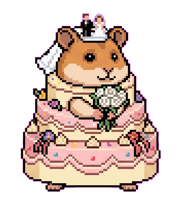 hamster in a wedding cake costume spinning until the tiers wobble hamster in a wedding cake costume spinning until the tiers wobble