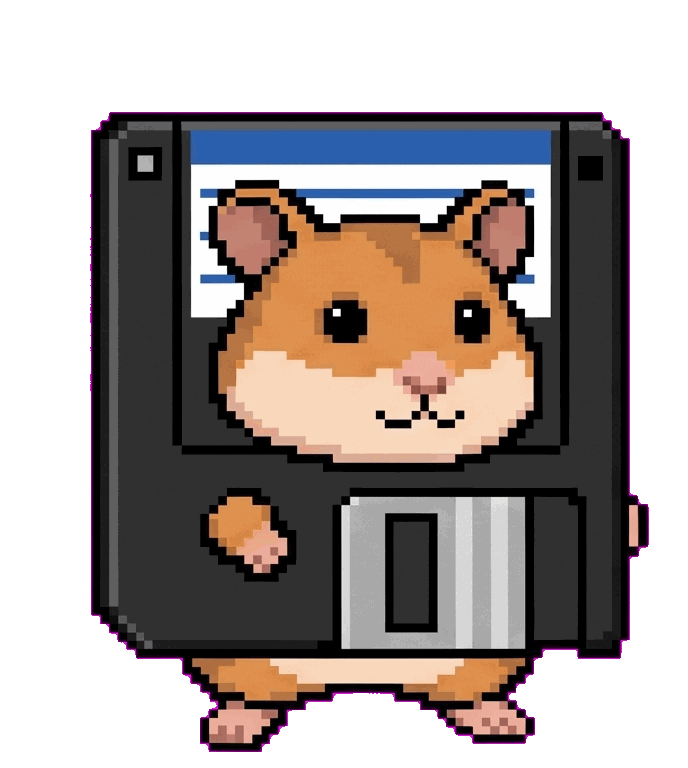 hamster dressed as a floppy disk doing the running man hamster dressed as a floppy disk doing the running man